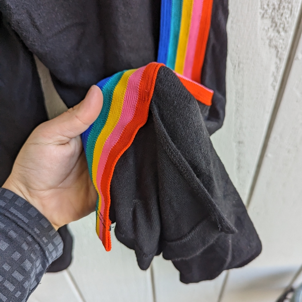 LNA Women's Flowy Sweats Pyjama Lounge Miller Pant - Black - Rainbow Sm… - Picture 9 of 10